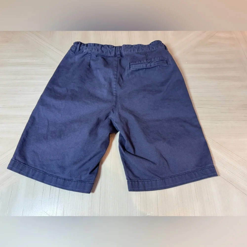 Old Navy Boys Twill Shorts Navy Blue Adjustable Waist Flex - Size 14